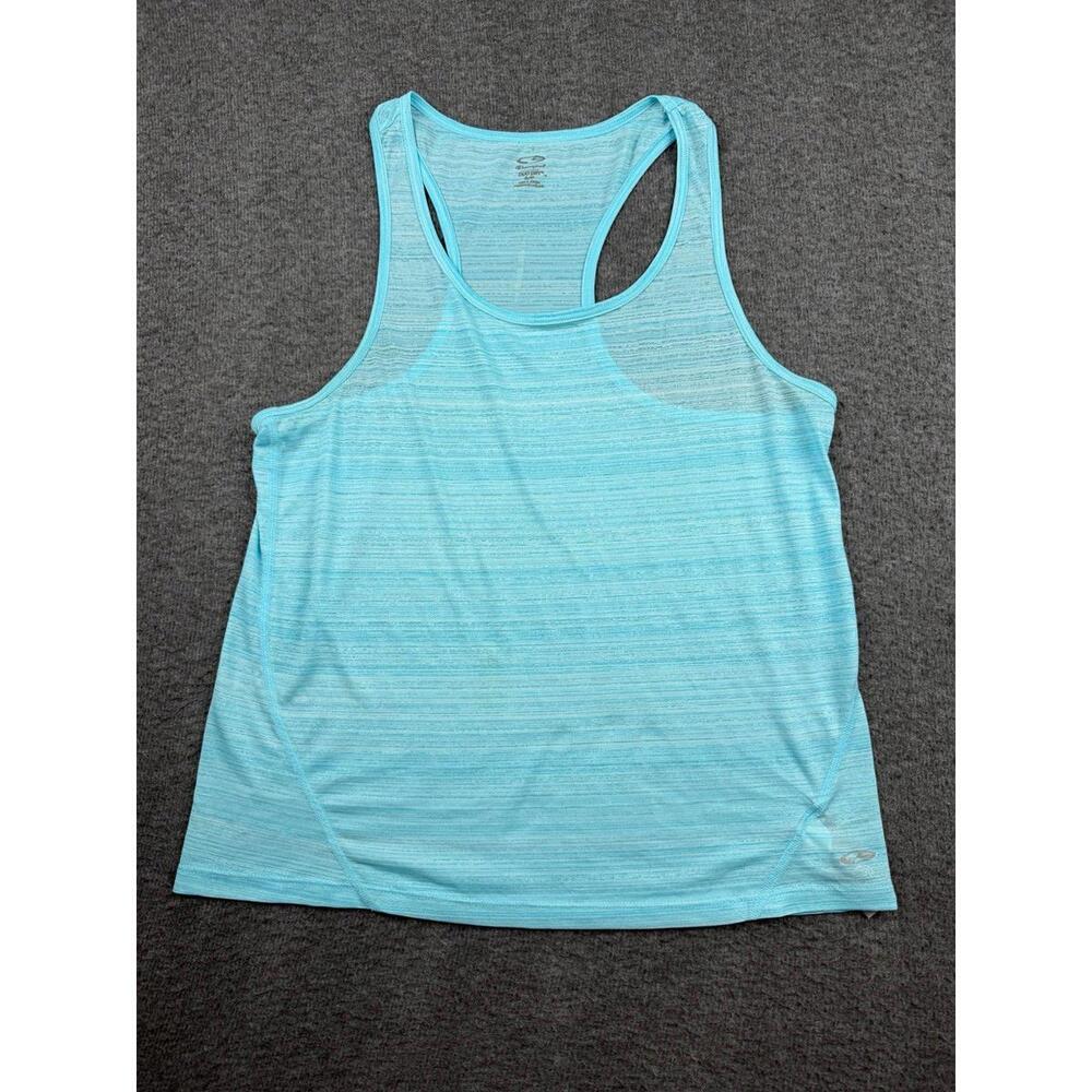 C9 Champion Duo Dry Women's S/P Blue Heather Racerback Athletic Workout Tank Top